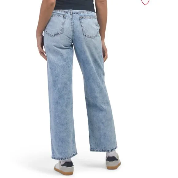 NEW  FLYING ANGEL womens High Rise Jeans light wash 253 - Picture 2 of 6